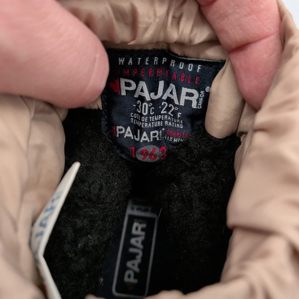 Pajar Galaxy Sand Beige Waterproof Puffer Snow Boots Women's 8 EUR 39 Insulated
